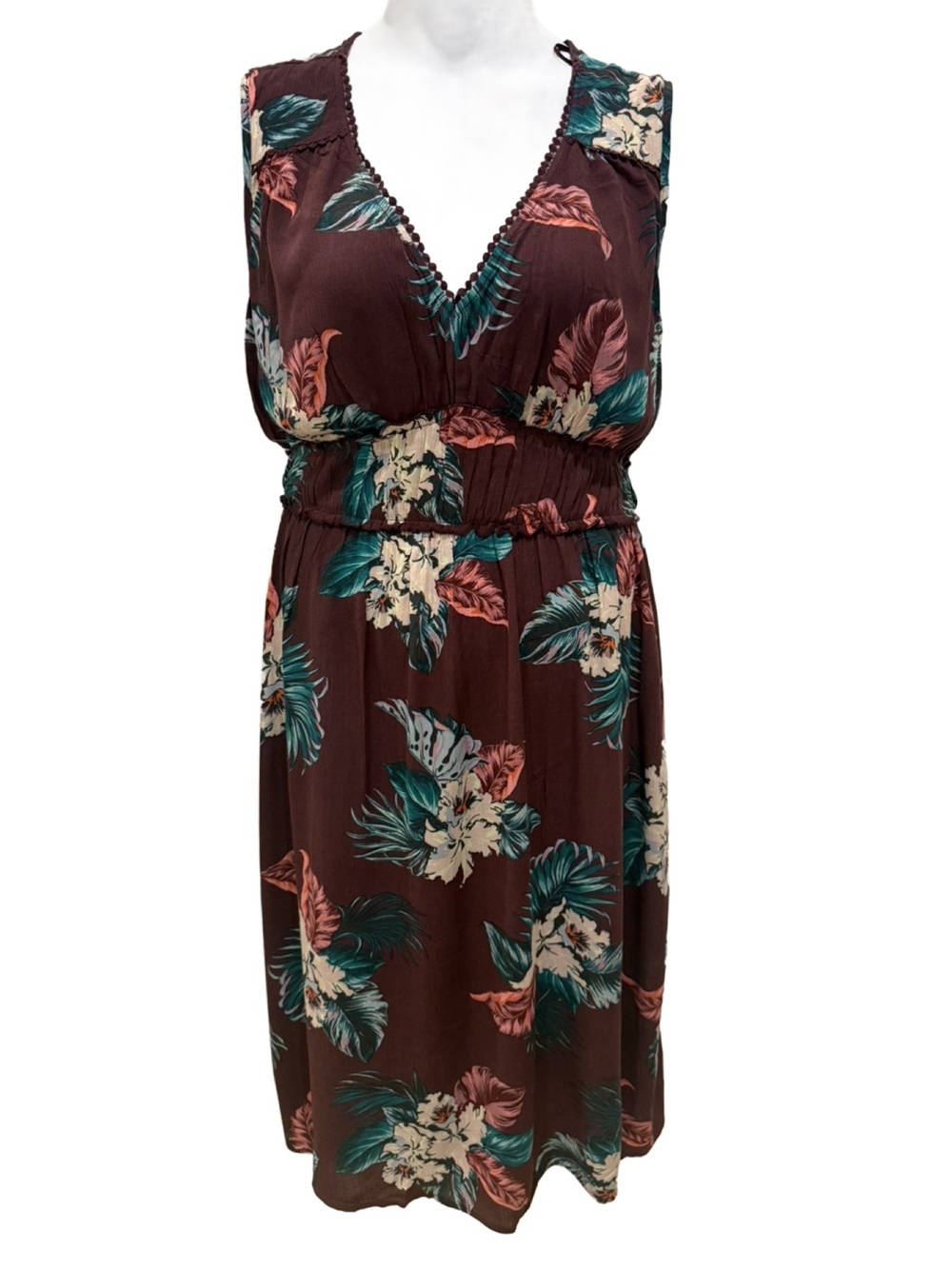 Knox Rose Rose Floral Midi Dress. XXL, Small